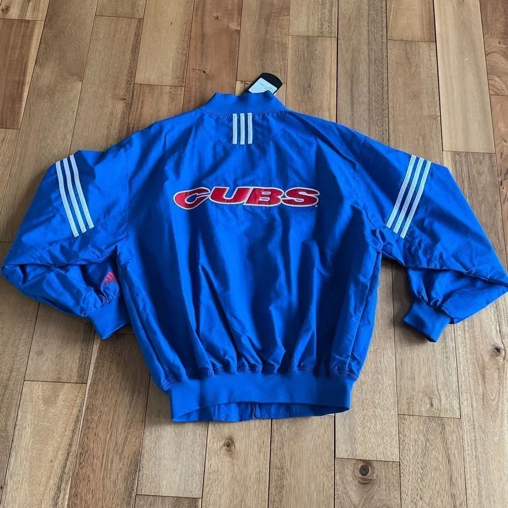 NWT MLB Genuine Chicago Cubs Full Zip Windbreaker Jacket Mens Adidas